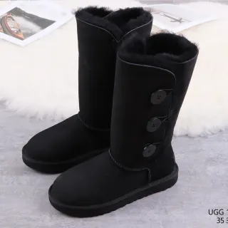 UGG Classic Tall Button Black Snow Boots