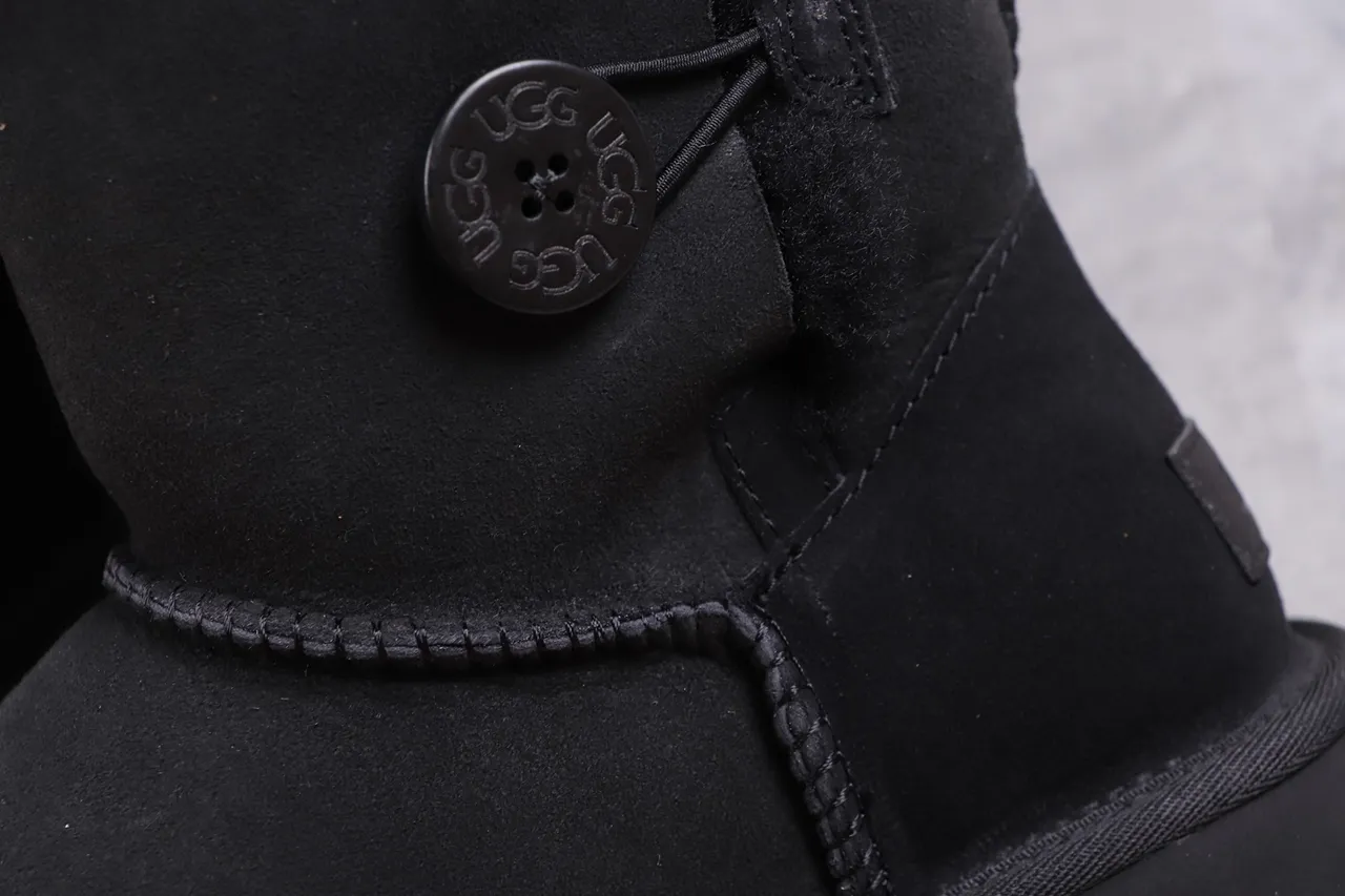 UGG Classic Tall Button Black Snow Boots 3
