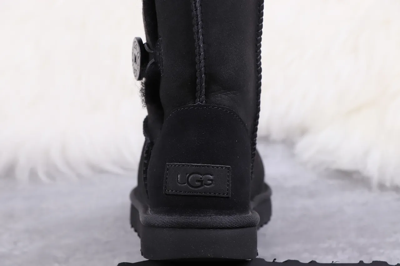 UGG Classic Tall Button Black Snow Boots 5