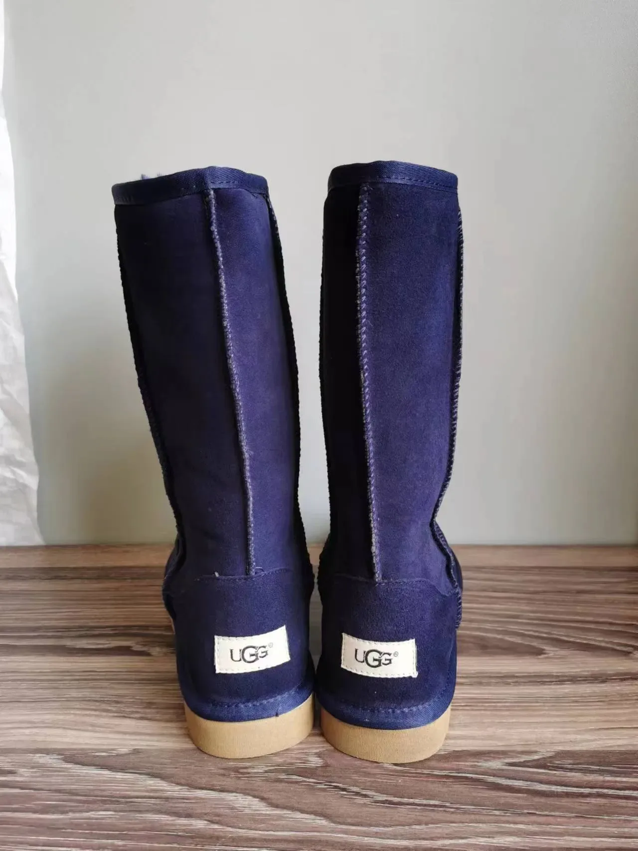 UGG Classic Tall Navy Suede Bottes de Neige 3