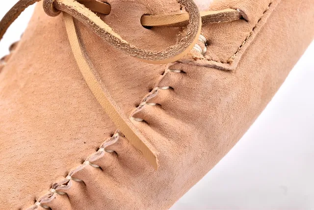 UGG Damota Beige Suede Shearling-Lined Loafers 5