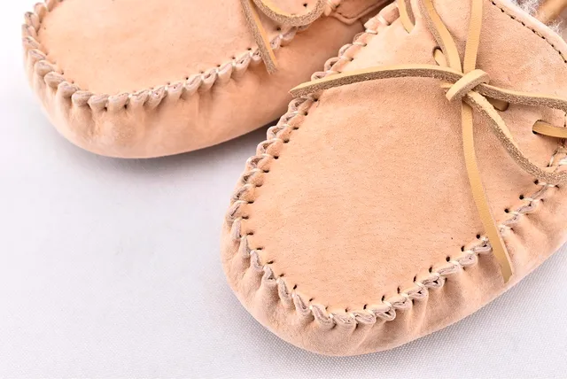 UGG Damota Beige Suede Shearling-Lined Loafers 10