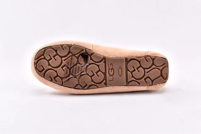 UGG Damota Beige Suede Shearling-Lined Loafers 13