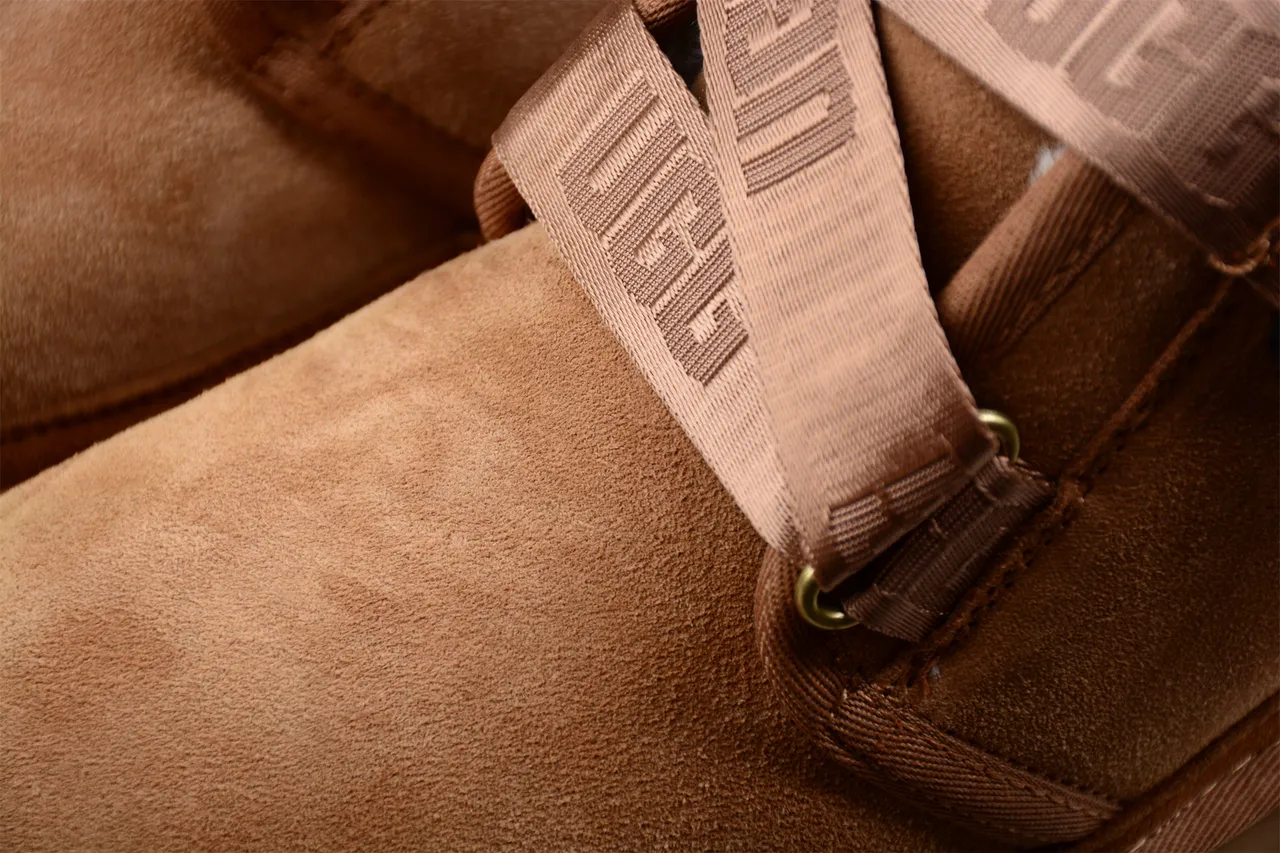 UGG Tan Suede Strap Closure Snow Boot 6