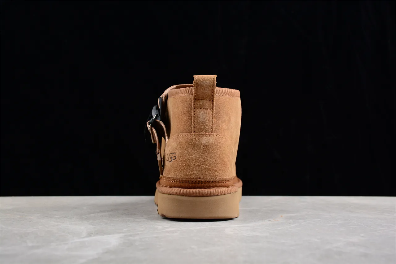 UGG Tan Suede Strap Closure Snow Boot 9