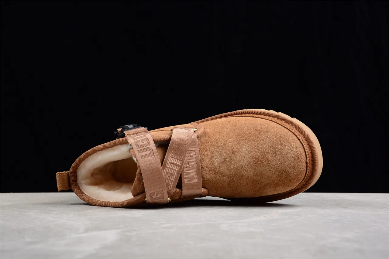 UGG Tan Suede Strap Closure Snow Boot 11