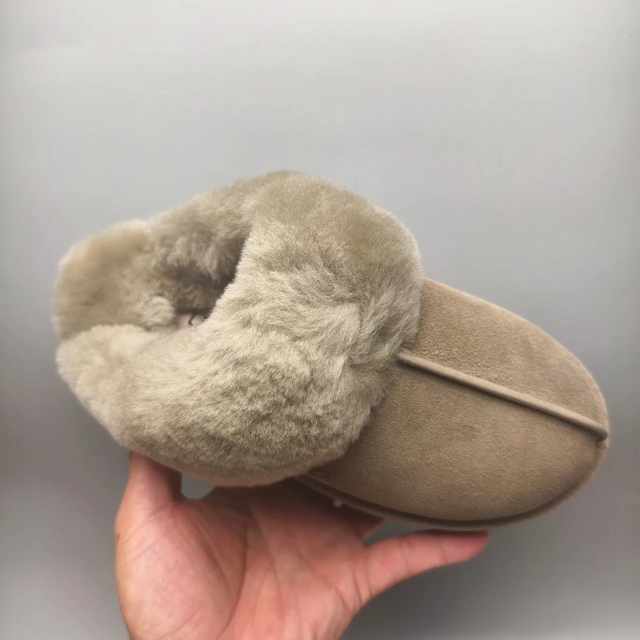 UGG Tasman Beige Shearling Platform Slippers 3