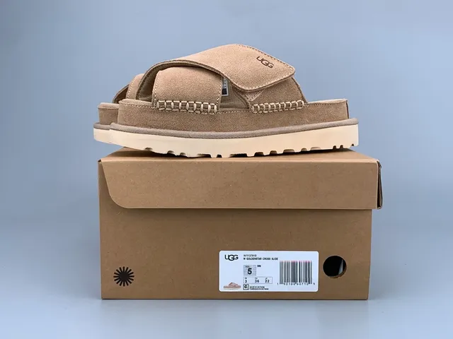 UGG Tasman Beige Suede Platform Slippers 10