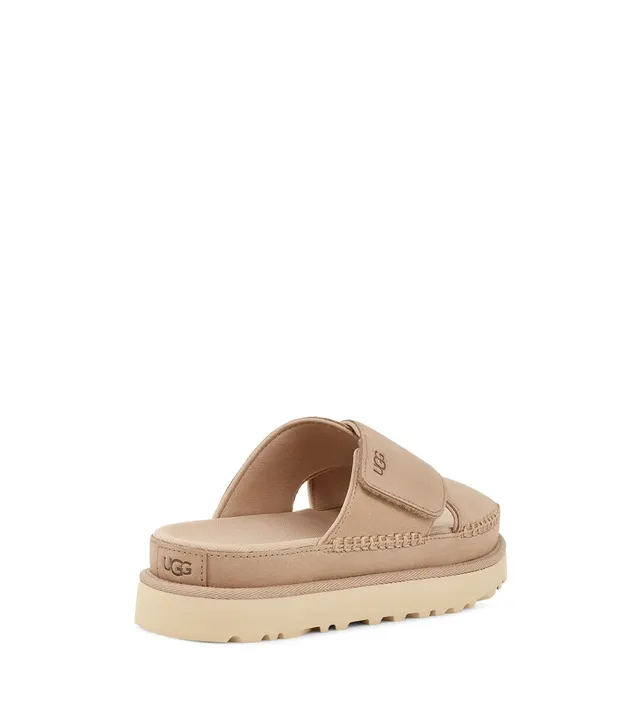 UGG Tasman Beige Suede Platform Slippers 14