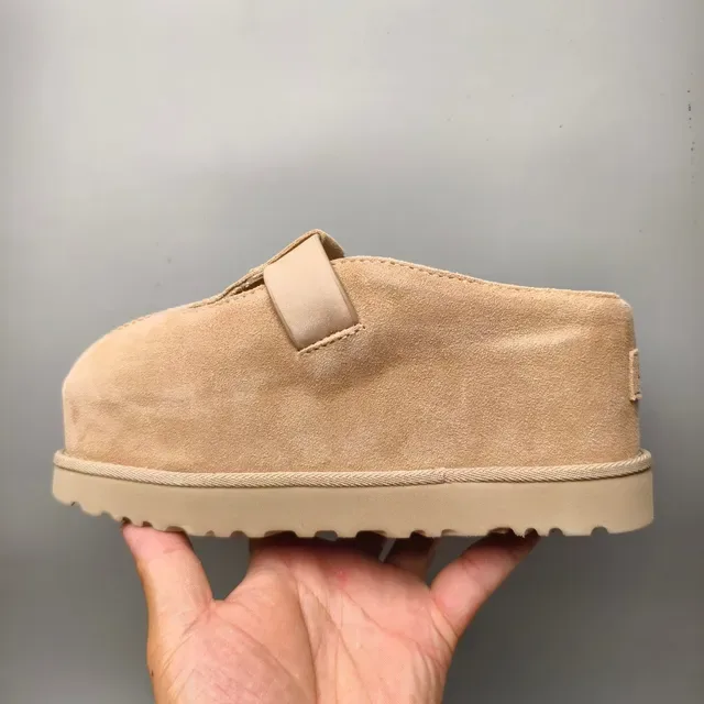 UGG Tasman Beige Suede Upper T-Strap Closure Mary Jane Shoes 6