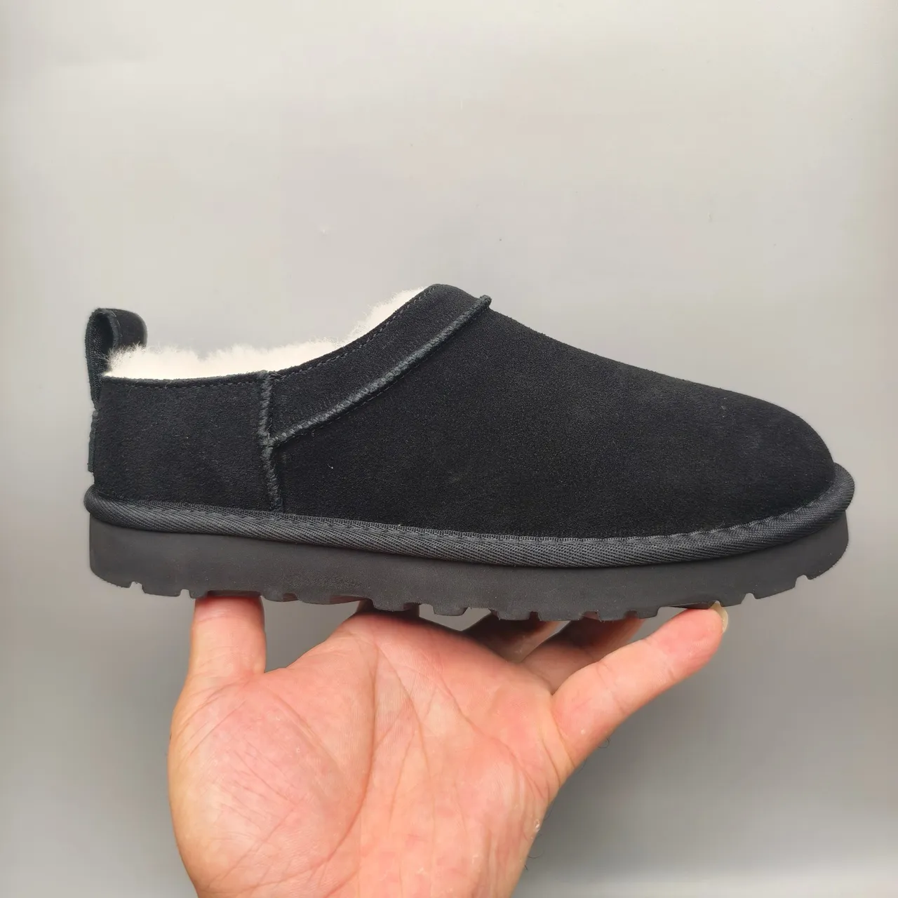 UGG Tasman Black Beige Suede Upper Shearling-Lined Casual Shoes 2