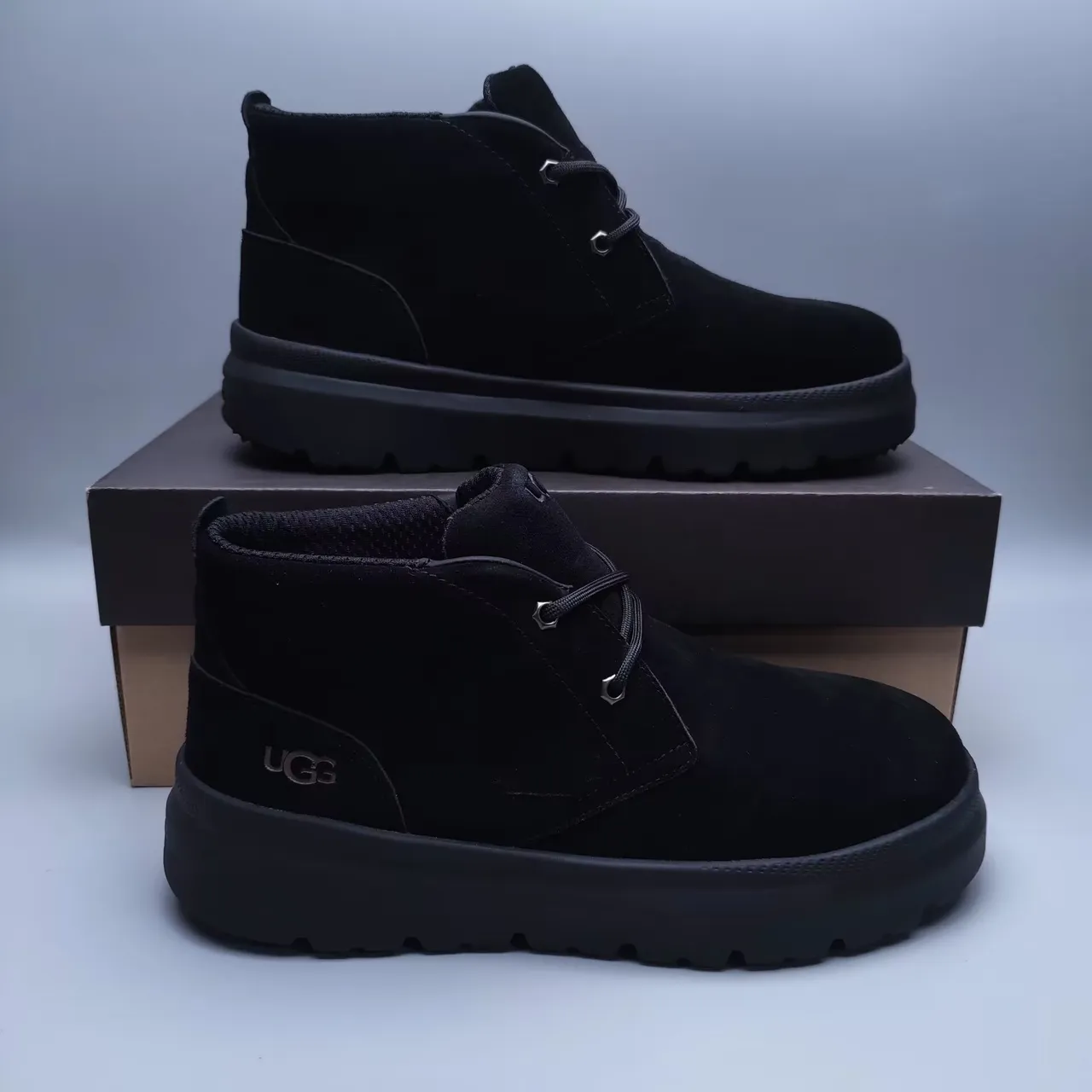 UGG Tasman Black Suede Lace-Up Ankle Boot 8