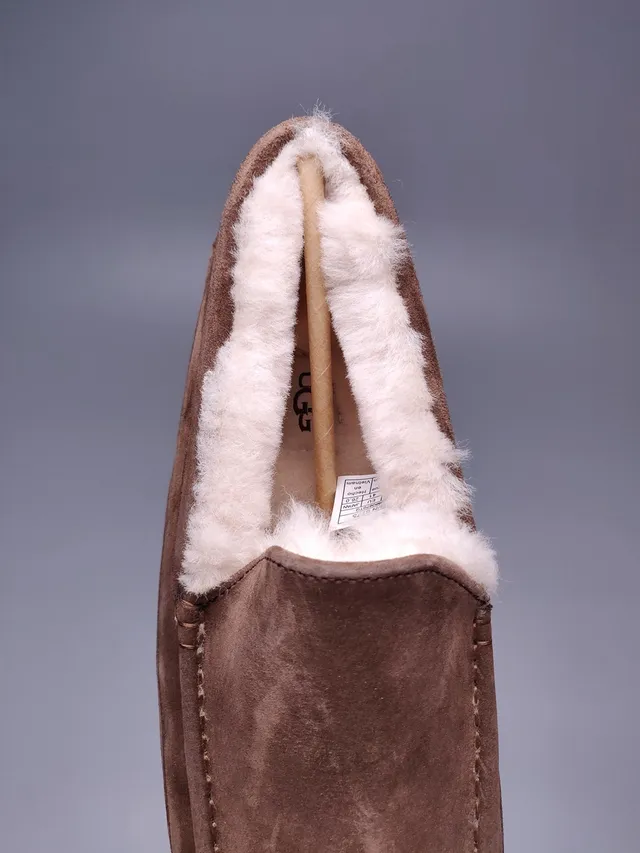 UGG Tasman Brown Suede Shearling-Lined Loafer 6