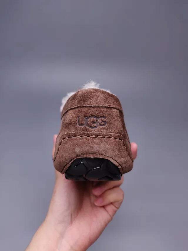 UGG Tasman Brown Suede Shearling-Lined Loafer 9