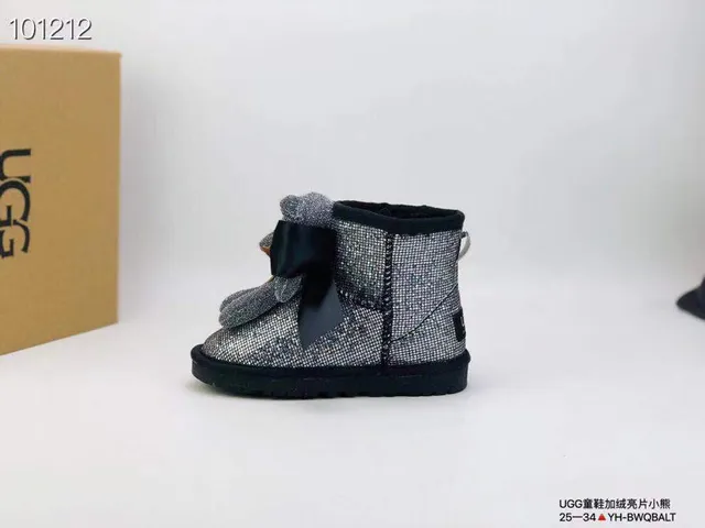 UGG Tasman Gold Pink Glitter Upper Shearling-Lined Snow Boots 4