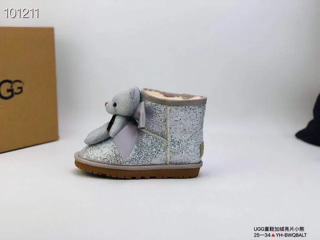 UGG Tasman Gold Pink Glitter Upper Shearling-Lined Snow Boots 16