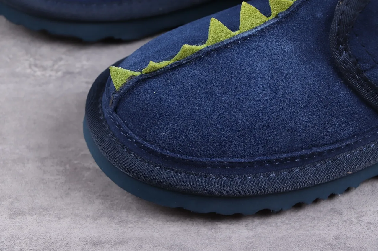 UGG Tasman 海军绿麂皮面料羊毛皮内里雪靴 4
