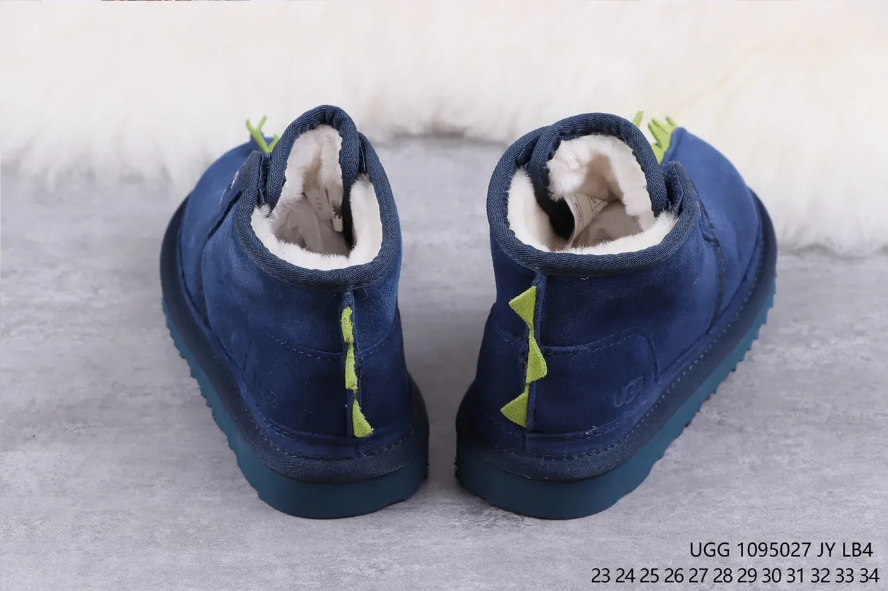 UGG Tasman 海军绿麂皮面料羊毛皮内里雪靴 8