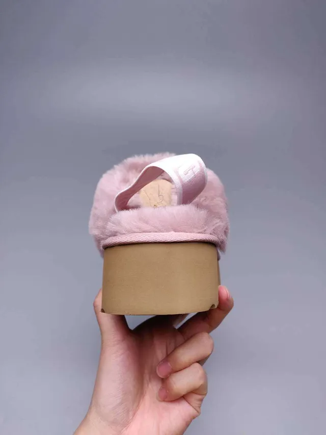 UGG Tasman أحذية كاجوال منصة وردي وبني مزين بشيرلينج 4