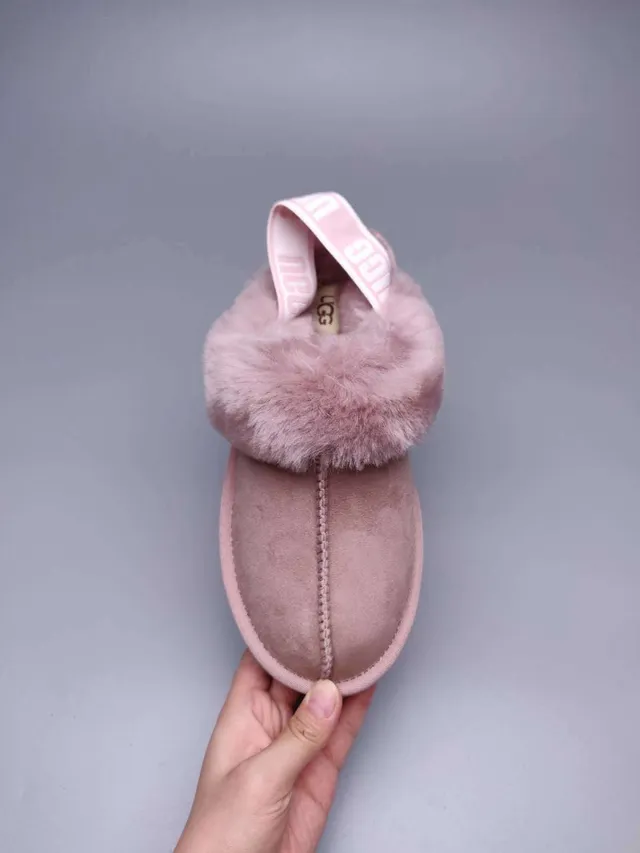 UGG Tasman أحذية كاجوال منصة وردي وبني مزين بشيرلينج 6
