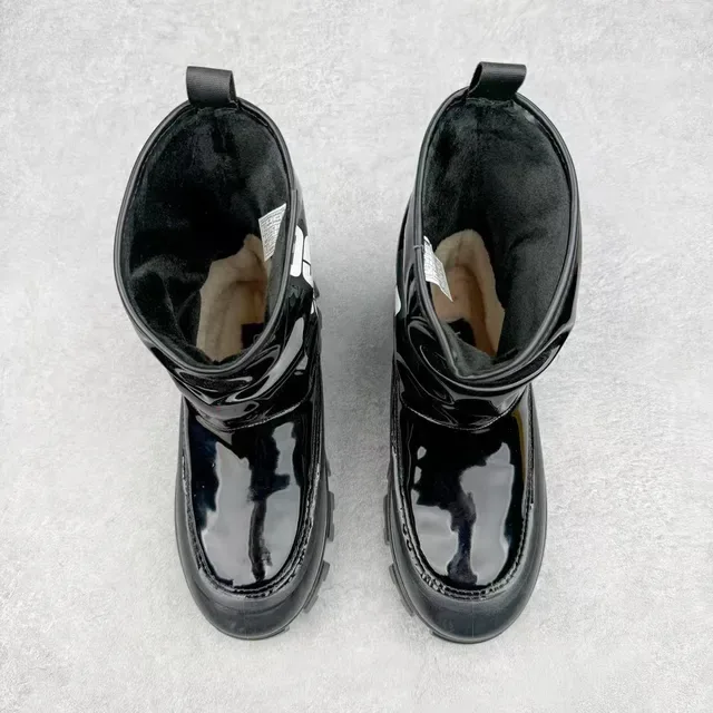 UGG Tasman-Style Glossy Black Snow Boots 2