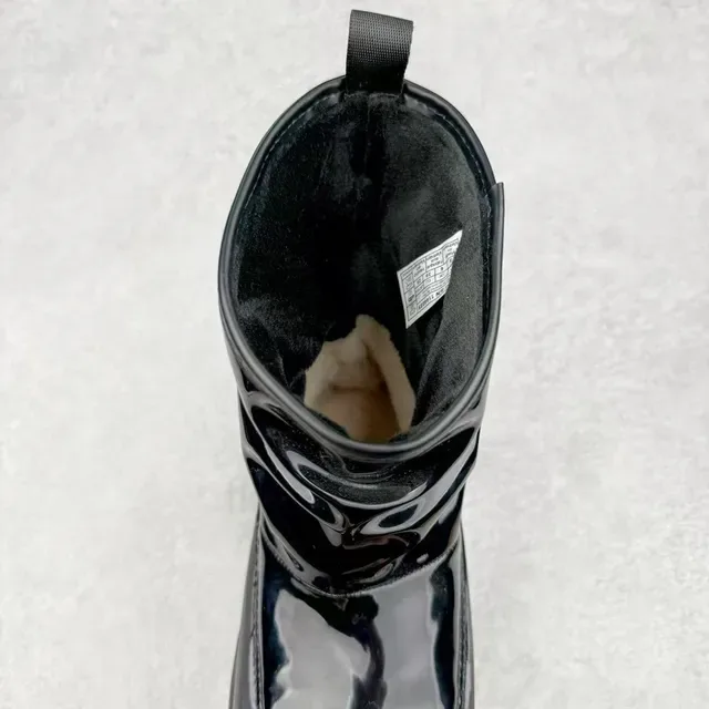 UGG Tasman-Style Glossy Black Snow Boots 5