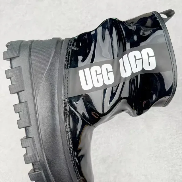 UGG Tasman-Style Glossy Black Snow Boots 6