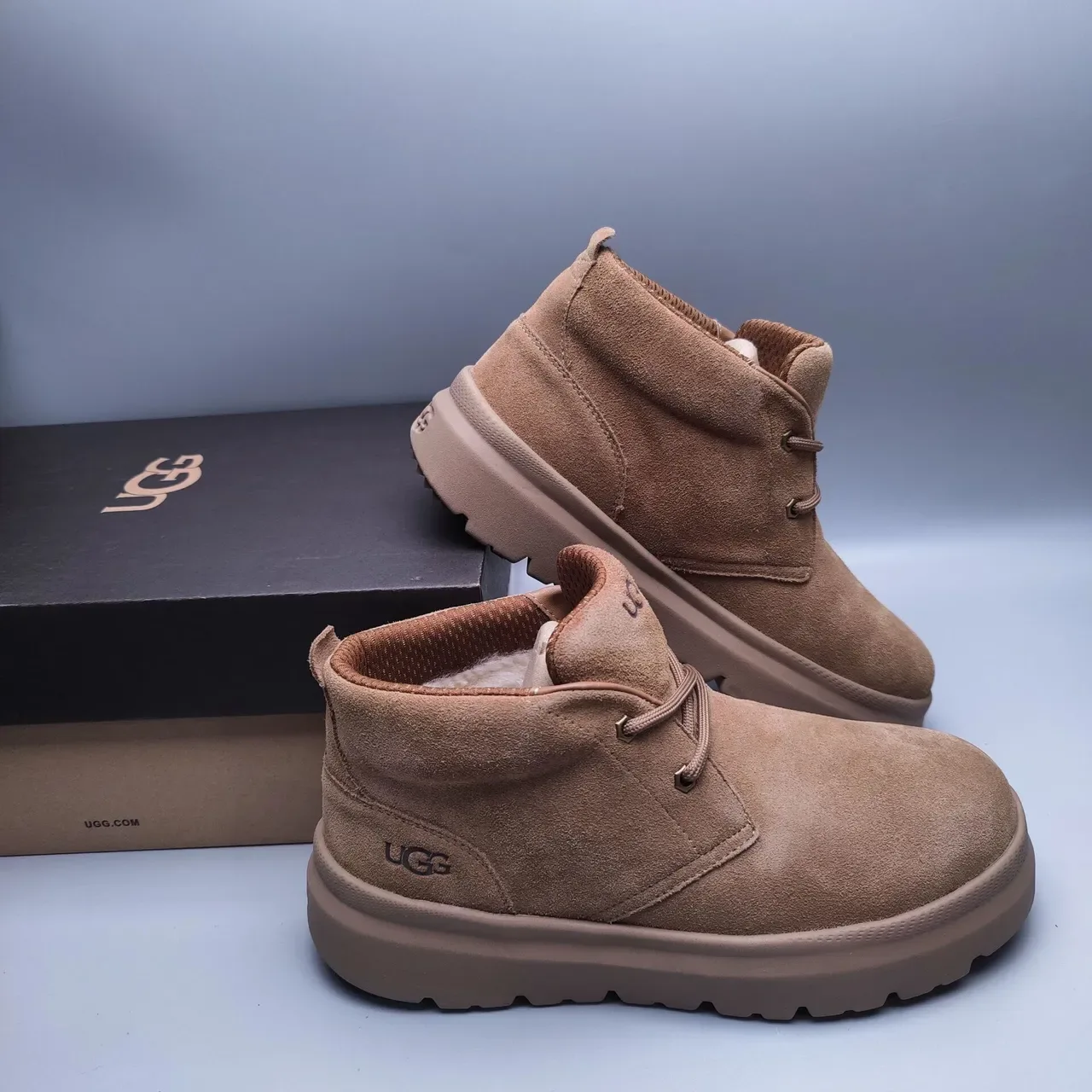 UGG Tasman Tan Suede Lace-Up Ankle Boots 4
