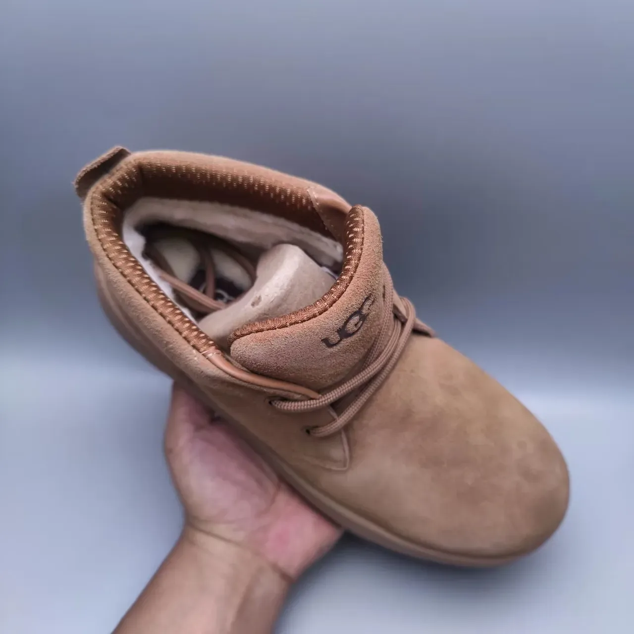 UGG Tasman Tan Suede Lace-Up Ankle Boots 8