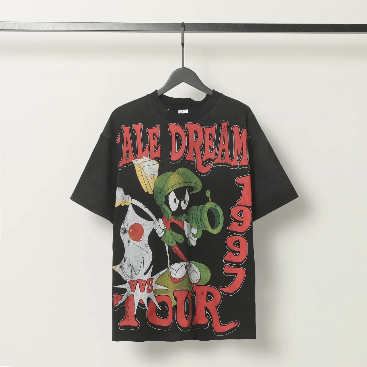 Vale Forever Oversized Distressed Cartoon Graphic T-Shirt 2