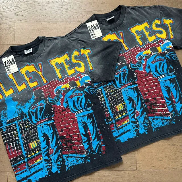 Vale Forever Valley Fest Acid-Washed Graphic T-Shirt 2