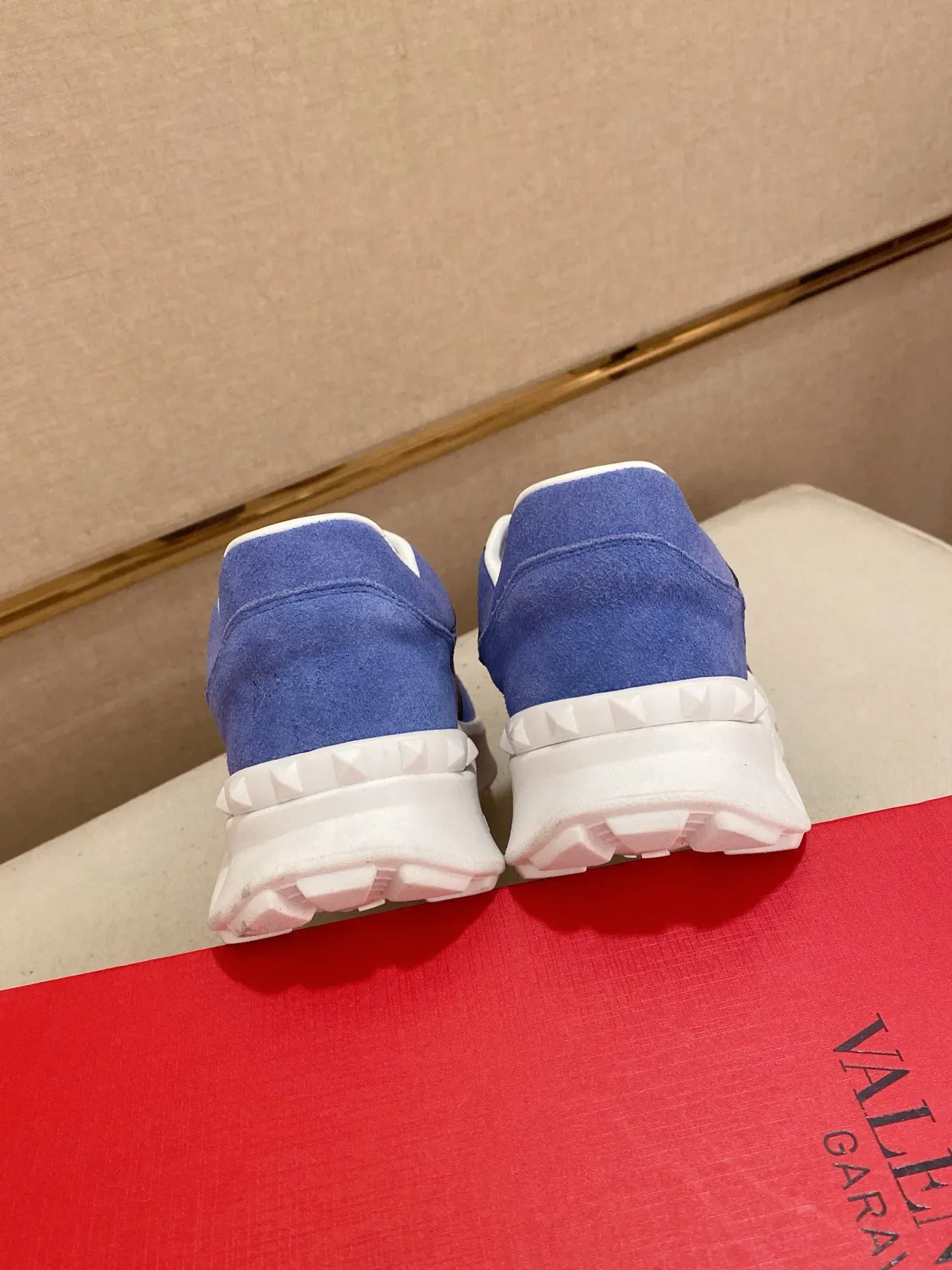 Valentino Daim Bleu Noir Partie Supérieure Panneau Latéral VLOGO Chaussures Lifestyle 8