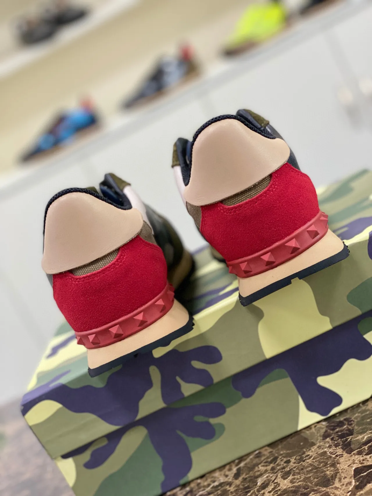 Valentino Rockstud Camouflage Print Lifestyle Sneakers 7