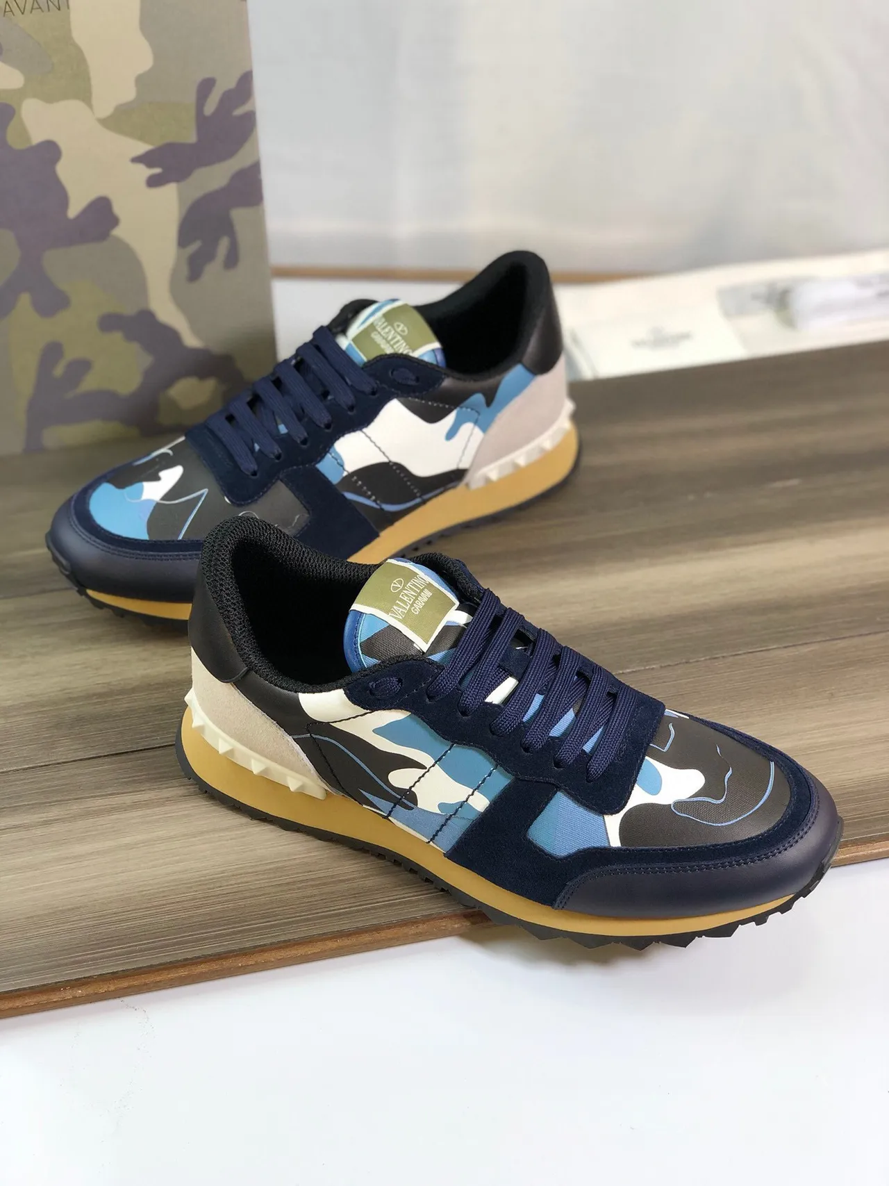 Valentino Camuflaje Urbano Azul marino Multicolor Zapatillas Estilo de vida 4