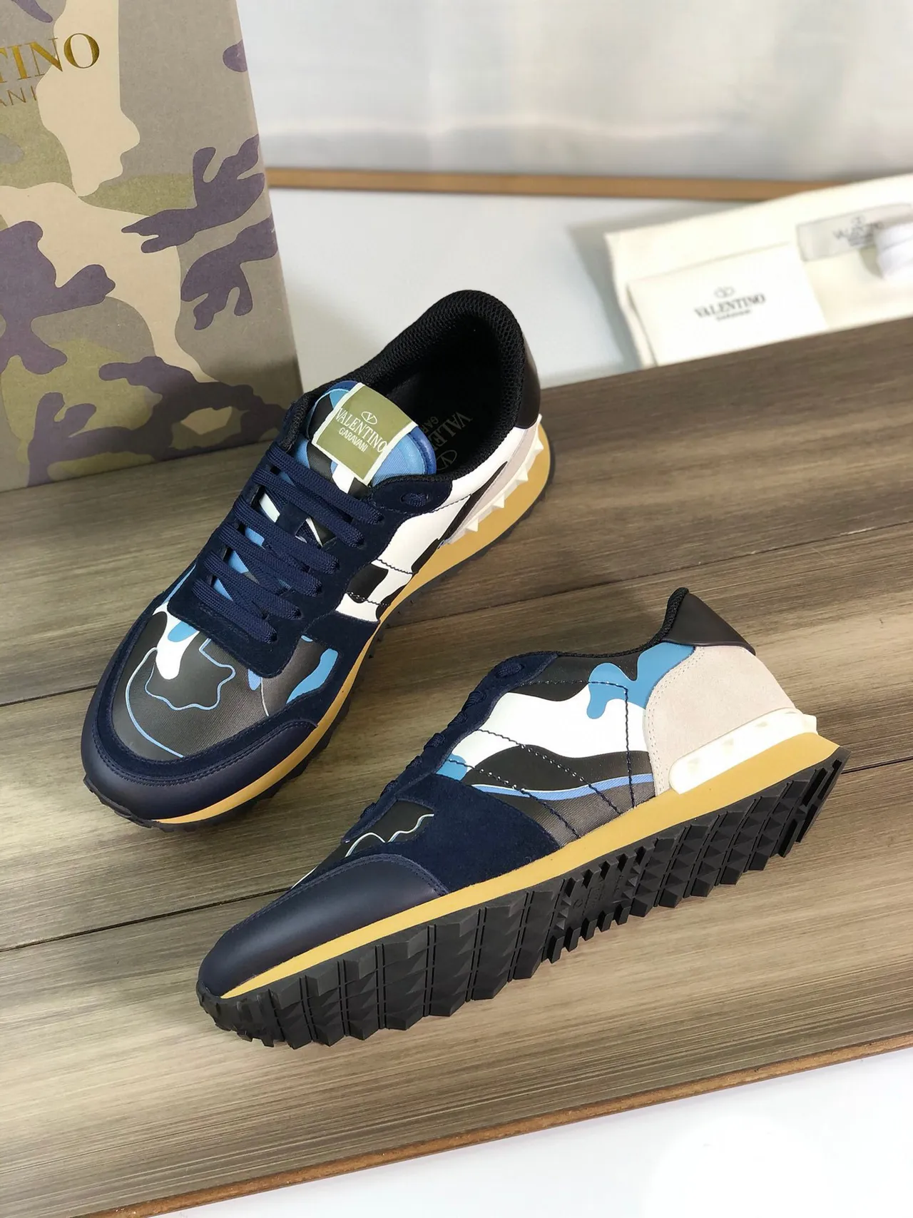 Valentino Camuflaje Urbano Azul marino Multicolor Zapatillas Estilo de vida 6