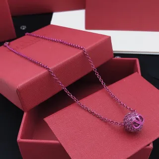 Valentino VLogo Ball Pavé Crystal Pink collar