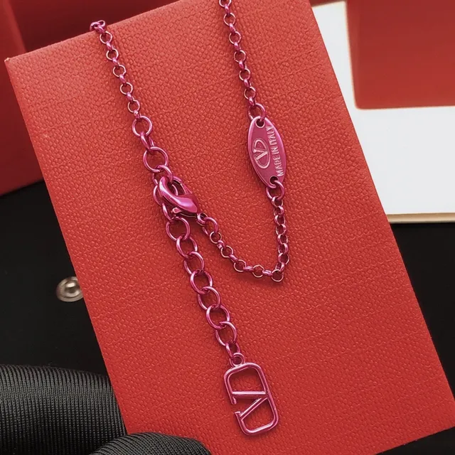 Valentino VLogo Ball Pavé Crystal Pink collier 4