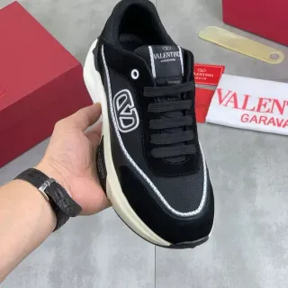 Valentino VLTN Black Mesh and Suede Chunky Sneakers