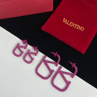 Valentino VLTN Crystal-Pavé Logo Earrings