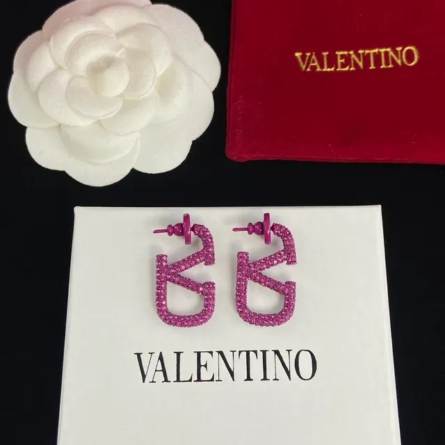 Valentino VLTN Brincos Cristal-Pavé Logo 3