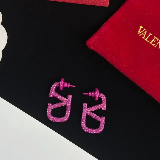 Valentino VLTN Brincos Cristal-Pavé Logo 5