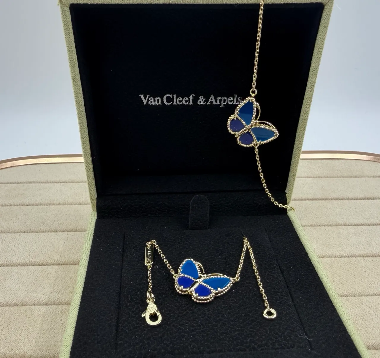 Van Cleef & Arpels Papillon Blue Enamel Butterfly Bracelet 4