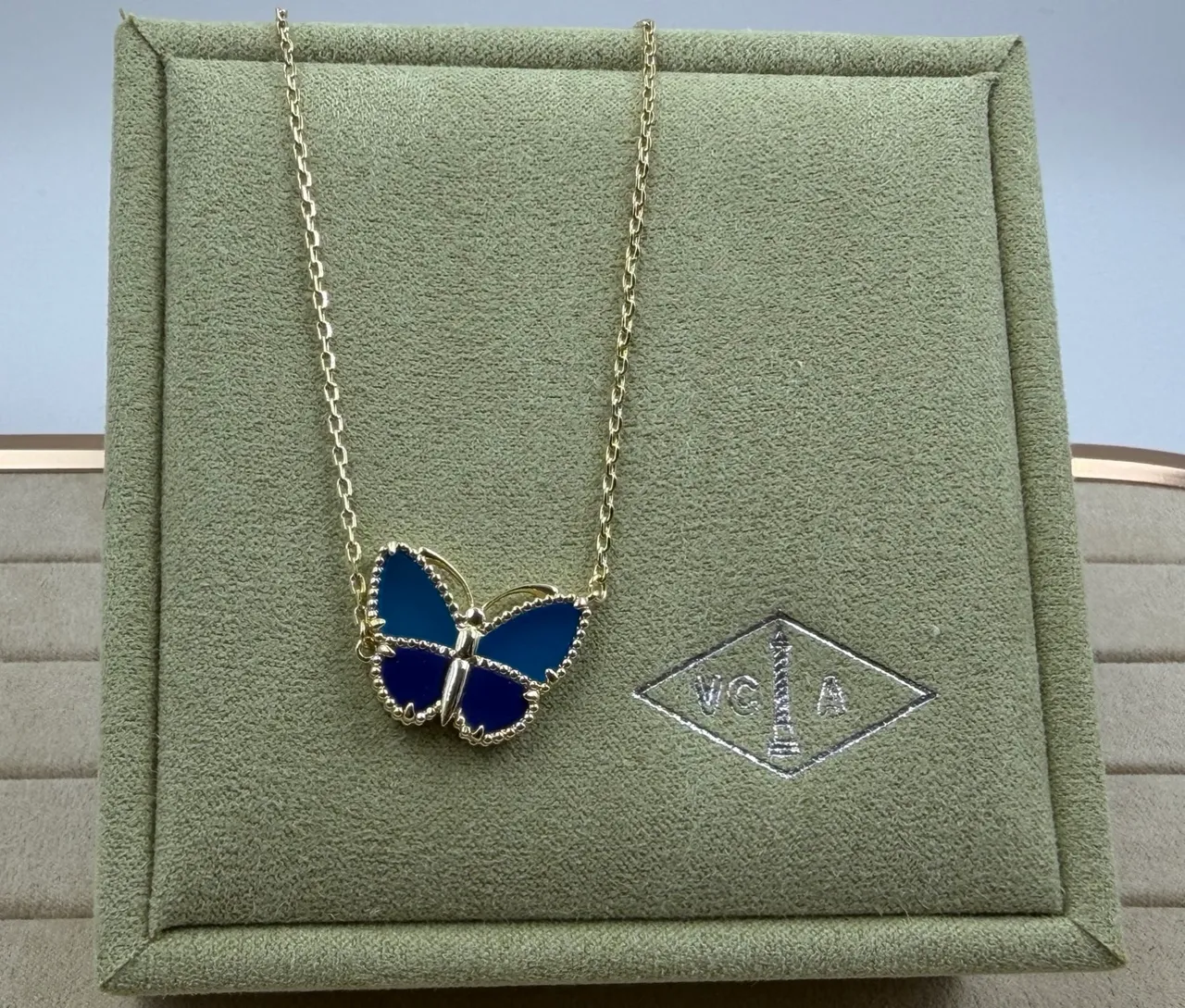 Van Cleef & Arpels Papillon Blue Enamel Butterfly Bracelet 5
