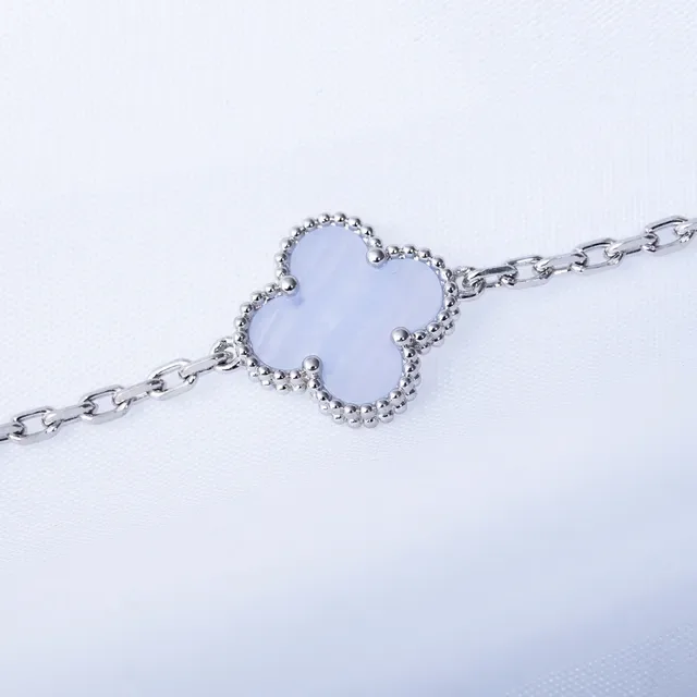 Van Cleef & Arpels Alhambra Bracelet Cinq Motif Pierre Bleue 4