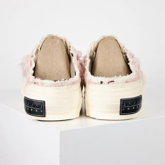 VEJA mocassin rose beige partie supérieure en fil texturé semelle plateforme chunky à couches superposées mocassin 8