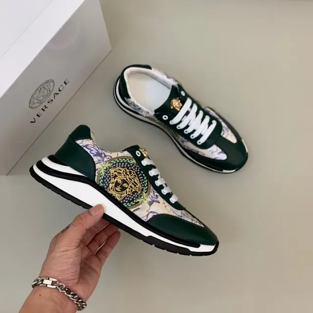 Versace Chain Reaction Medusa Print Vert Chaussures Lifestyle 6