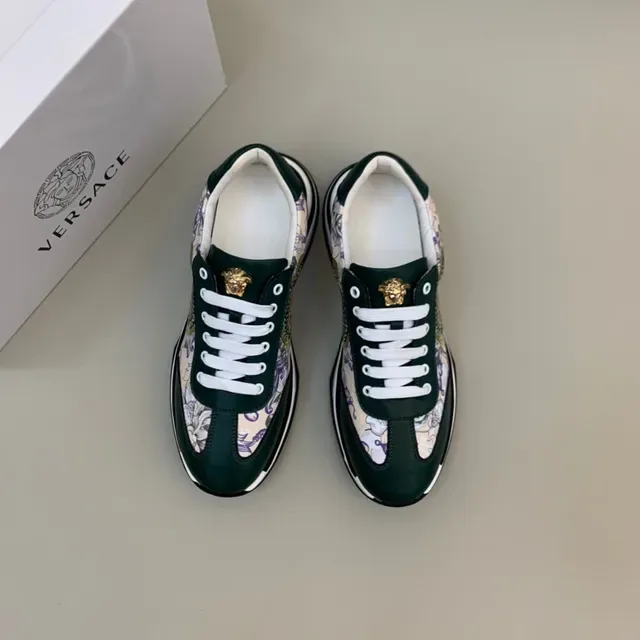 Versace Chain Reaction Medusa Print Vert Chaussures Lifestyle 8