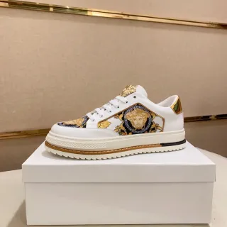 Versace Chain Reaction White Gold Medusa Lifestyle Sneakers