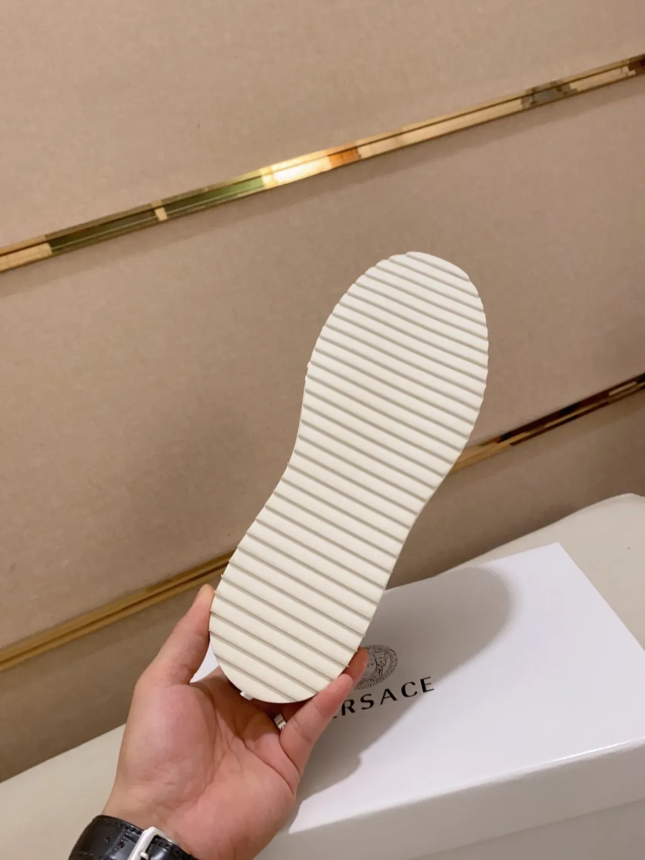 Versace Chain Reaction White Gold Medusa Lifestyle Sneakers 2
