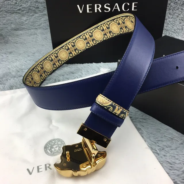 Versace Eros Medusa Head حزام جلدي مزخرف مطبوع باروك 4
